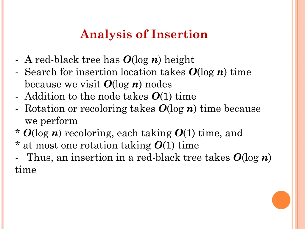 analysis of insertion