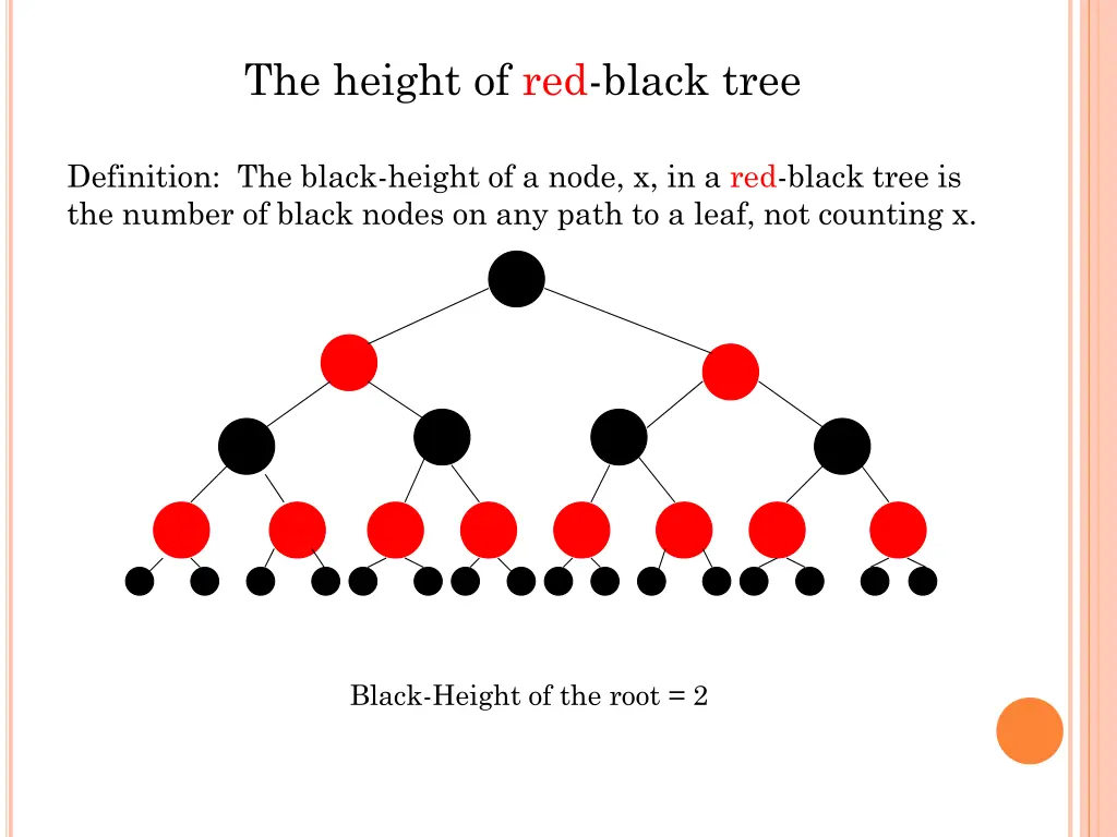 the height of red black tree