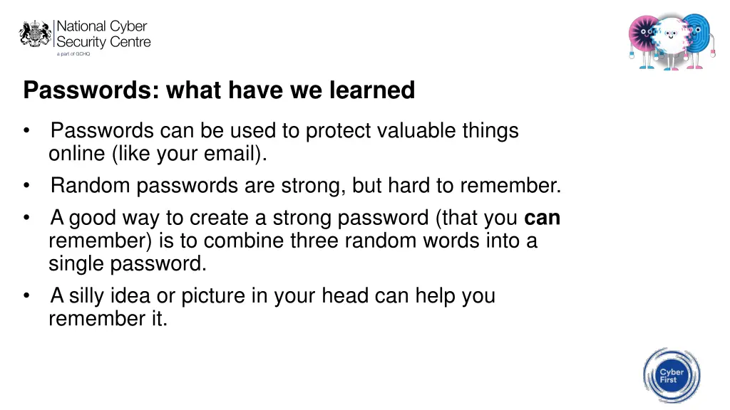 passwords what have we learned