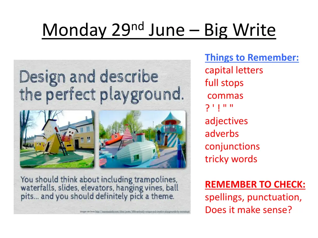 monday 29 nd june big write