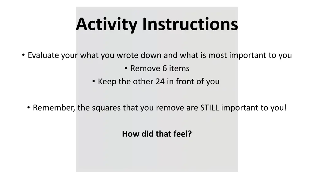 activity instructions 1