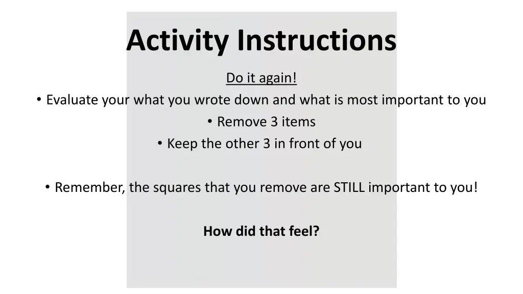 activity instructions 5