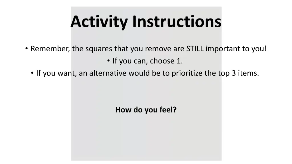 activity instructions 6