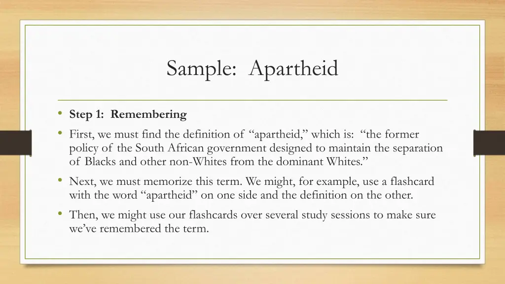 sample apartheid