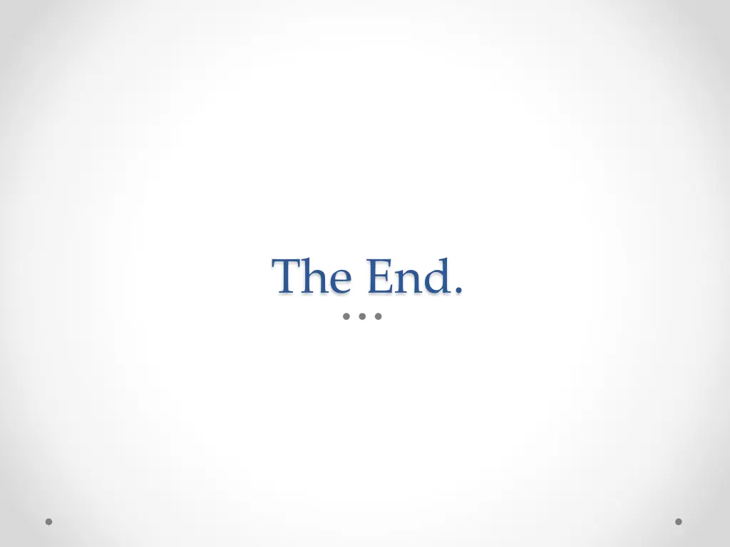 the end