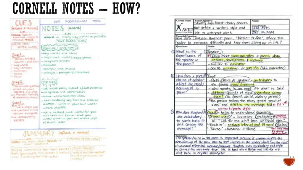 cornell notes how