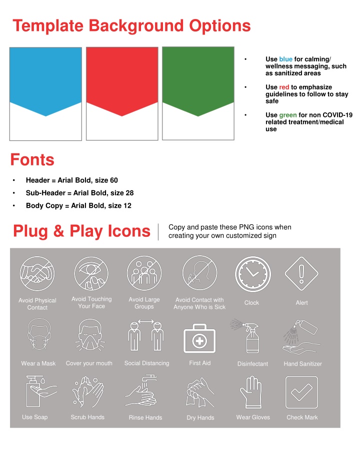 template background options