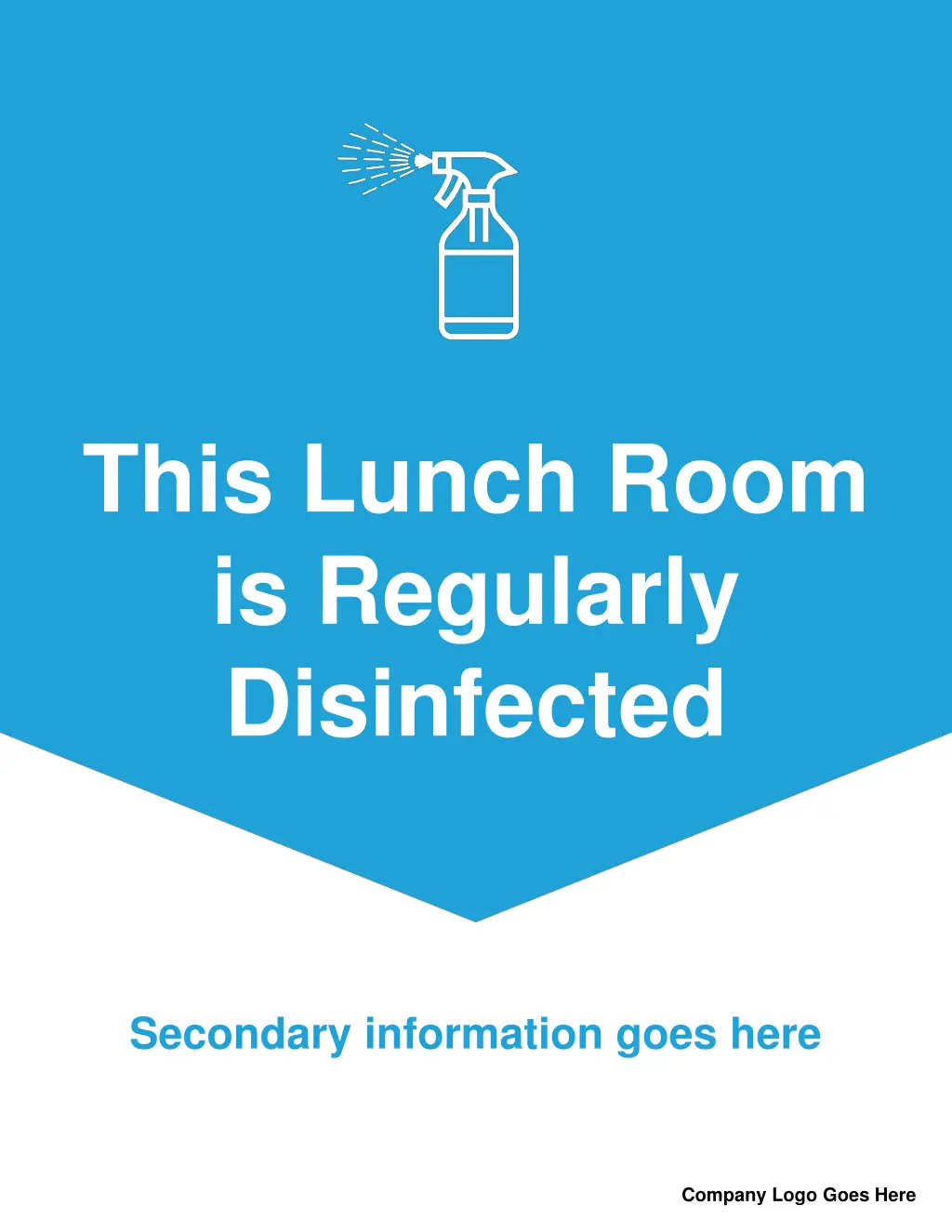 this lunch room is regularly disinfected