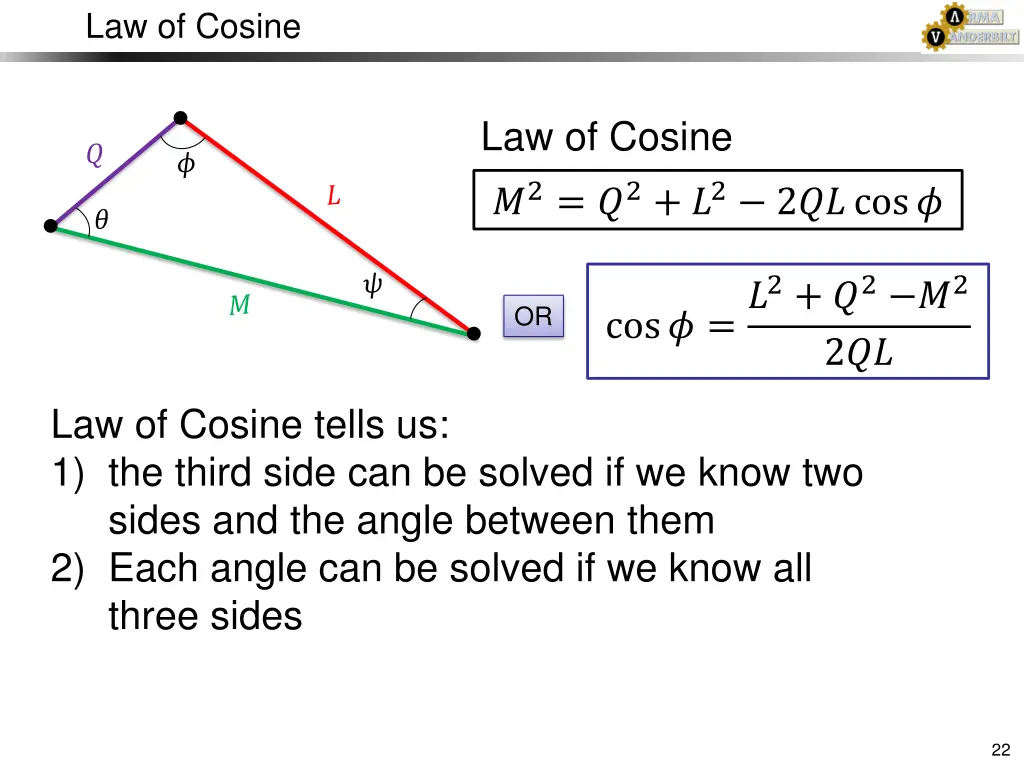 law of cosine 1