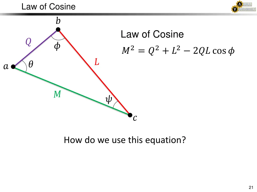 law of cosine