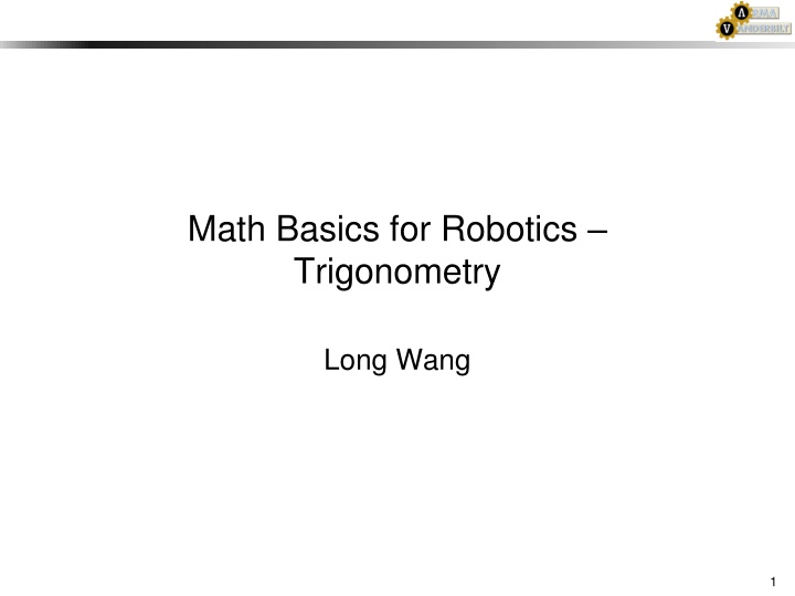 math basics for robotics trigonometry