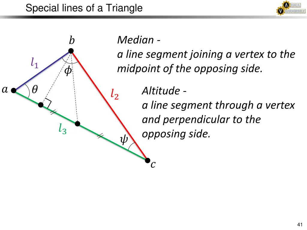 special lines of a triangle