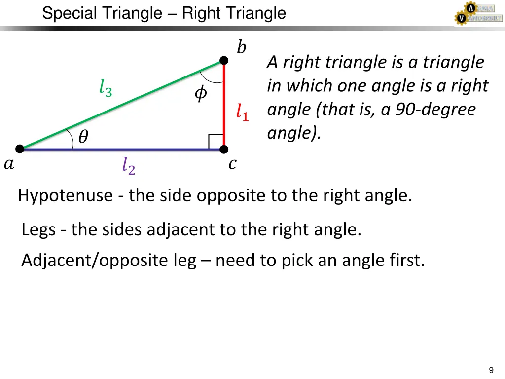 special triangle right triangle