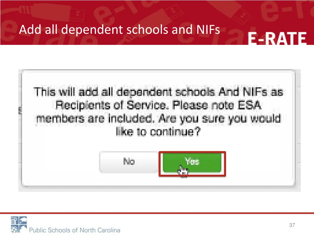 add all dependent schools and nifs