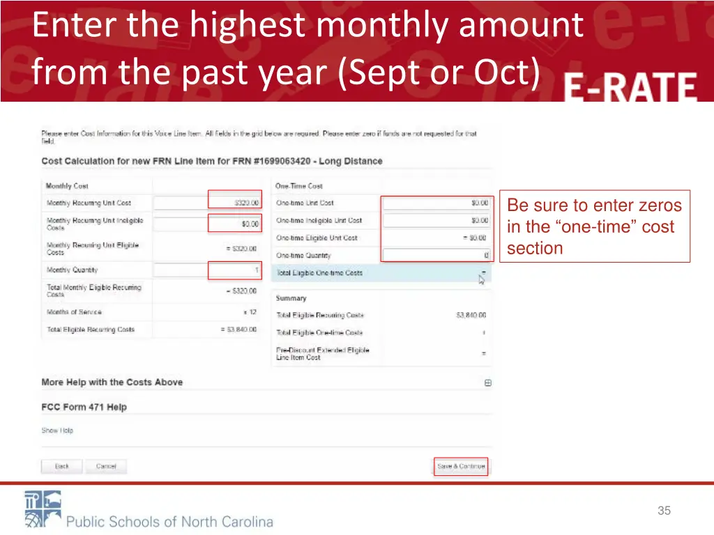 enter the highest monthly amount from the past