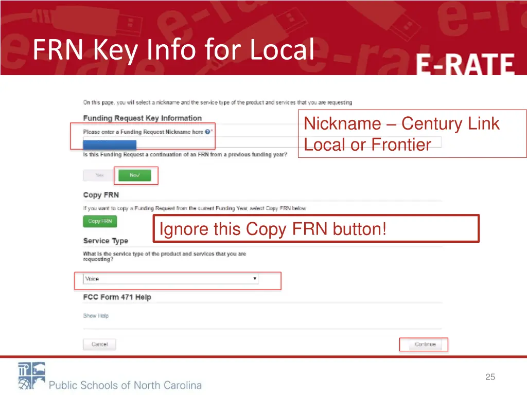 frn key info for local