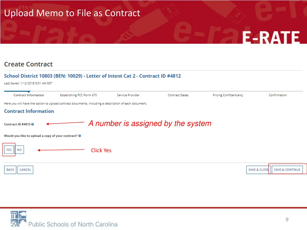 upload memo to file as contract