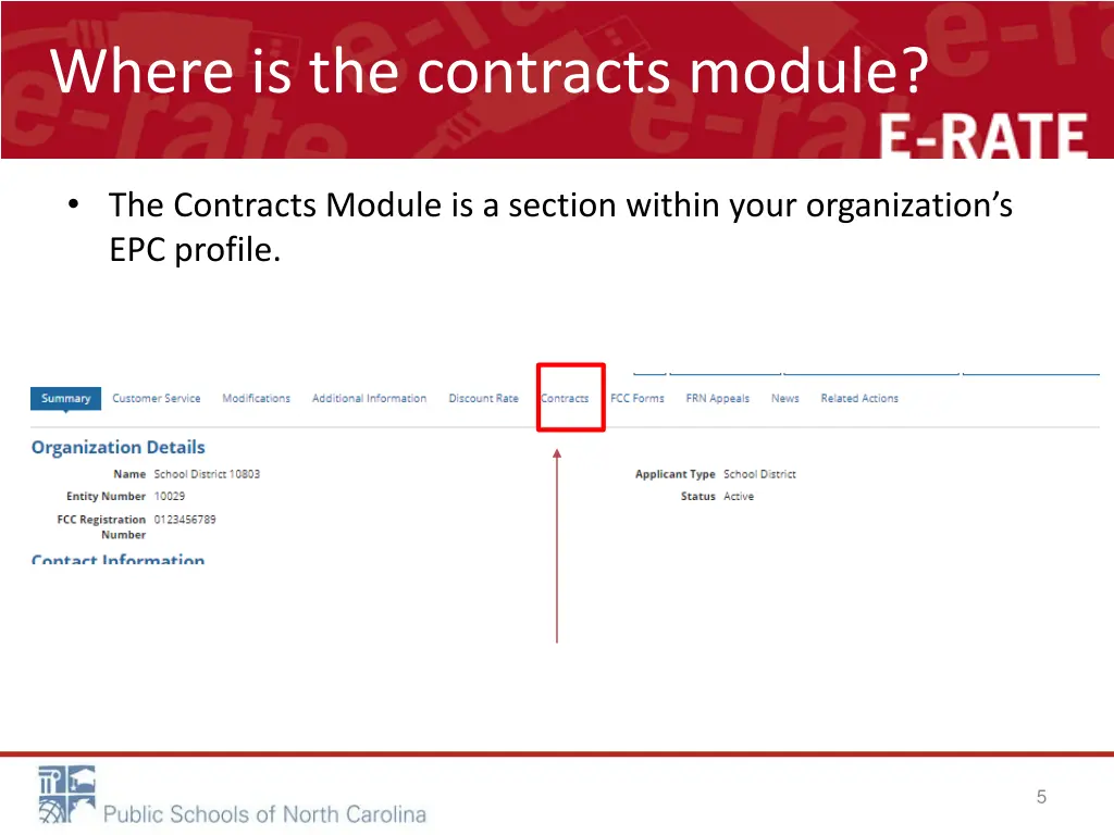 where is the contracts module