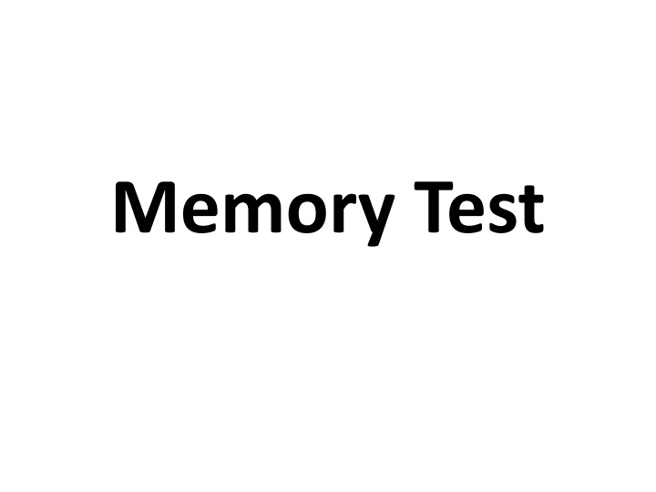 memory test