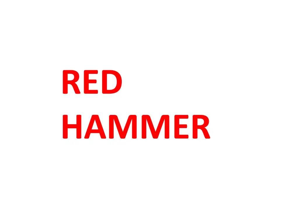 red hammer