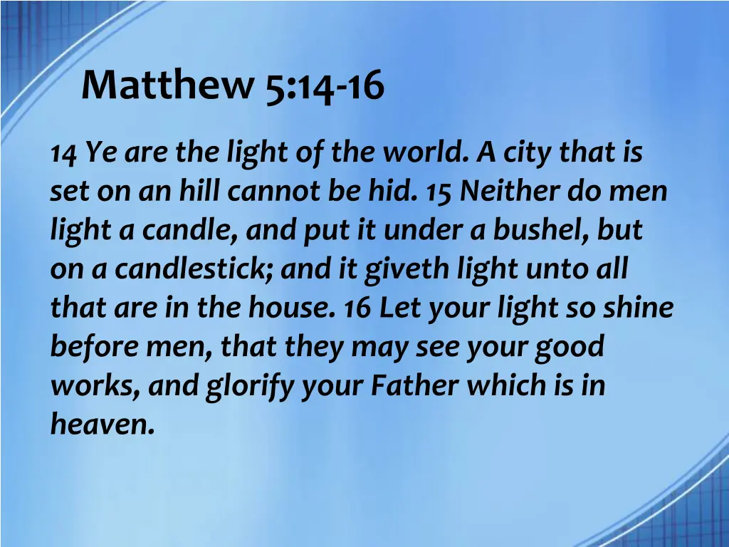 matthew 5 14 16