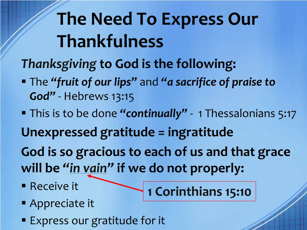 the need to express our thankfulness thanksgiving