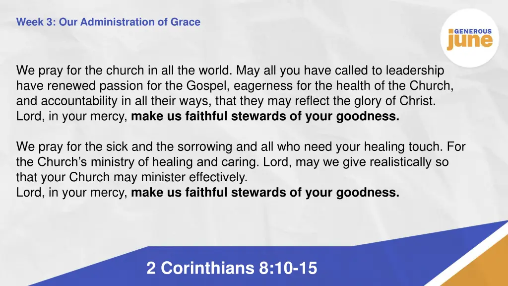 week 3 our administration of grace 10