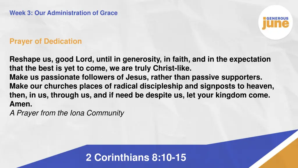 week 3 our administration of grace 6