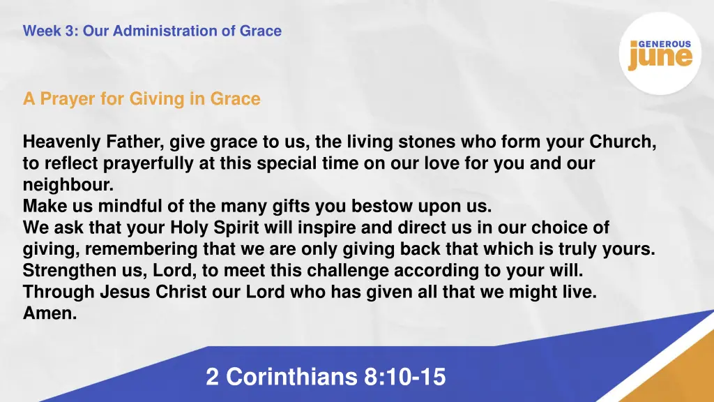 week 3 our administration of grace 7