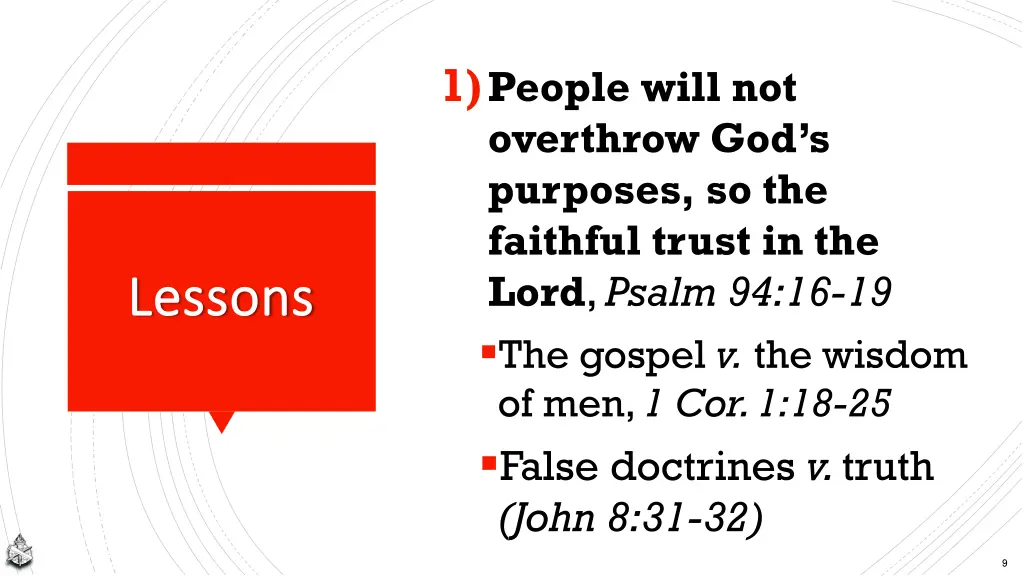 1 people will not overthrow god s purposes