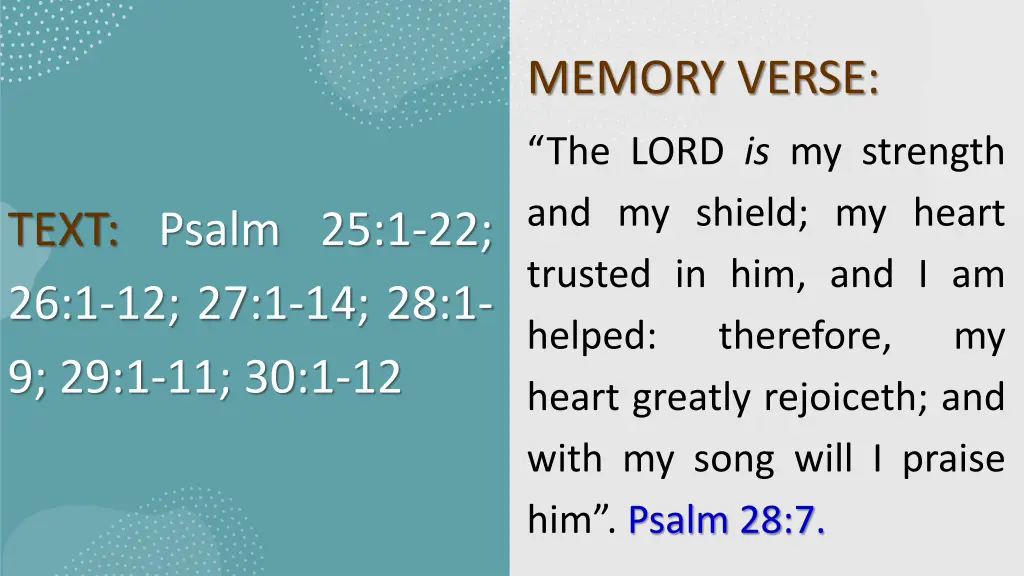 memory verse