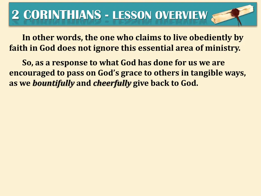 2 corinthians lesson overview 2