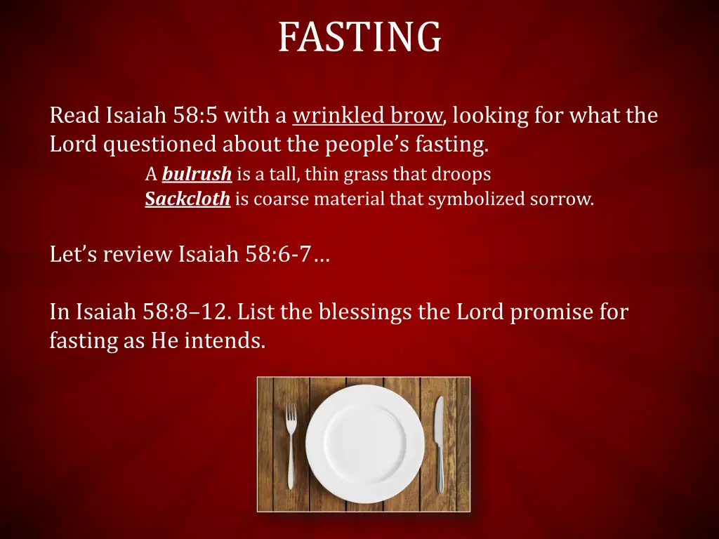 fasting