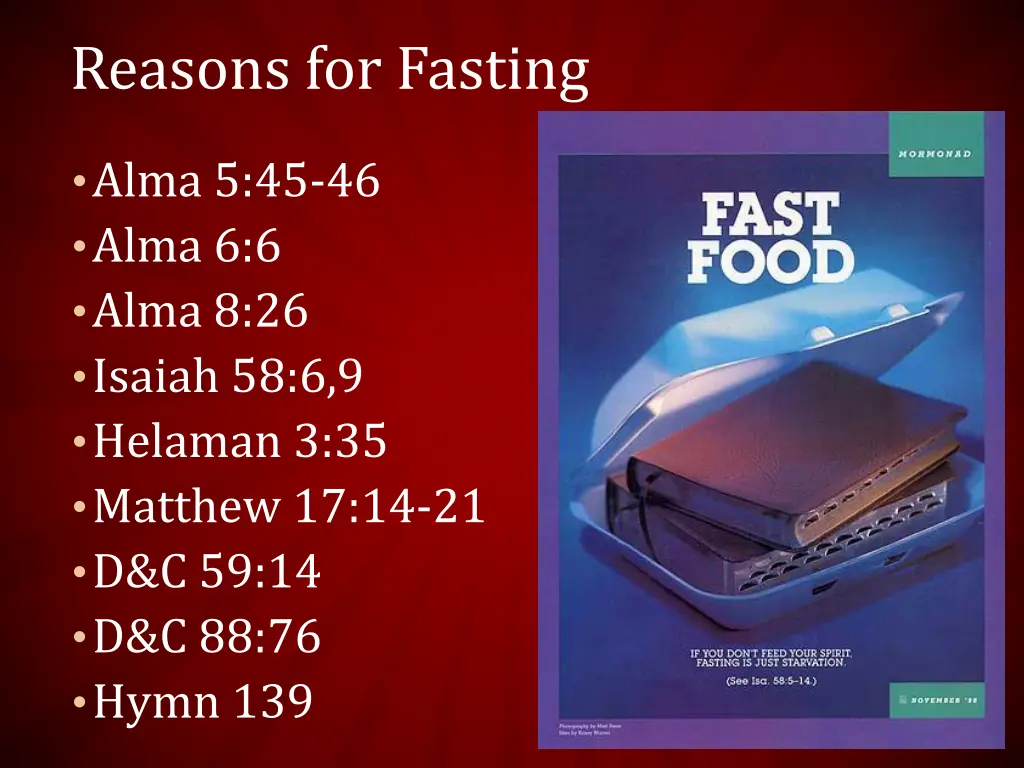 reasons for fasting