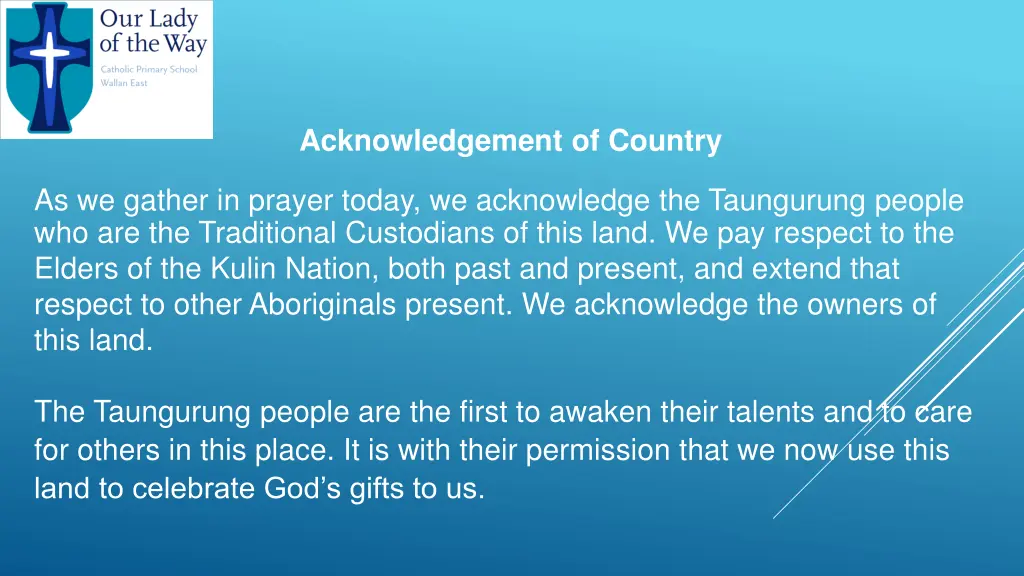 acknowledgement of country