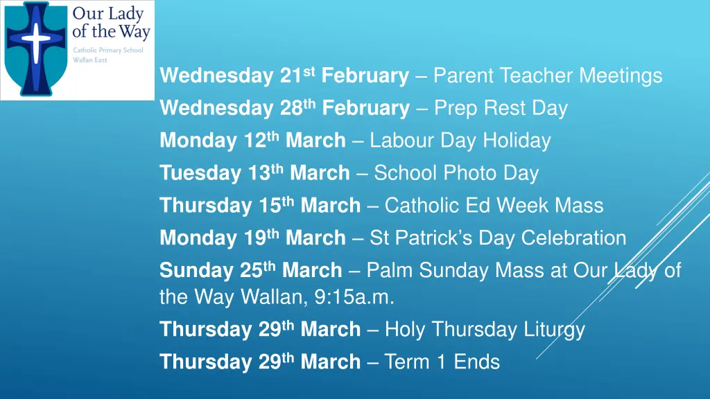 wednesday 21 st february parent teacher meetings