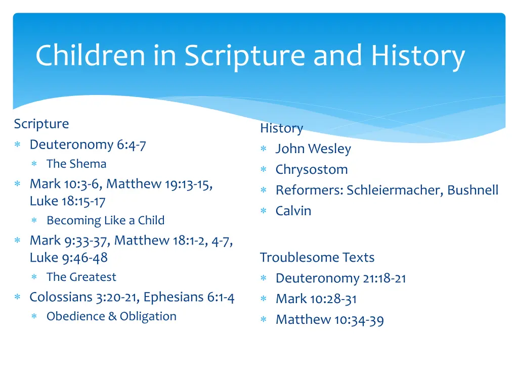 children in scripture and history 1