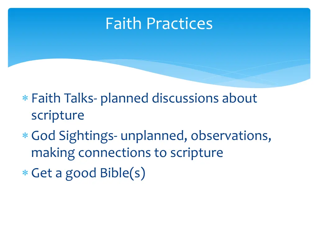 faith practices