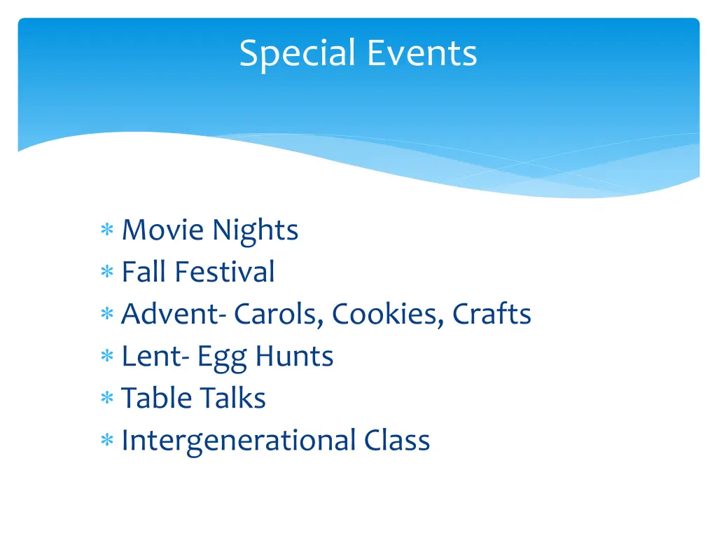 special events