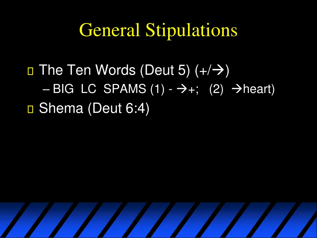 general stipulations