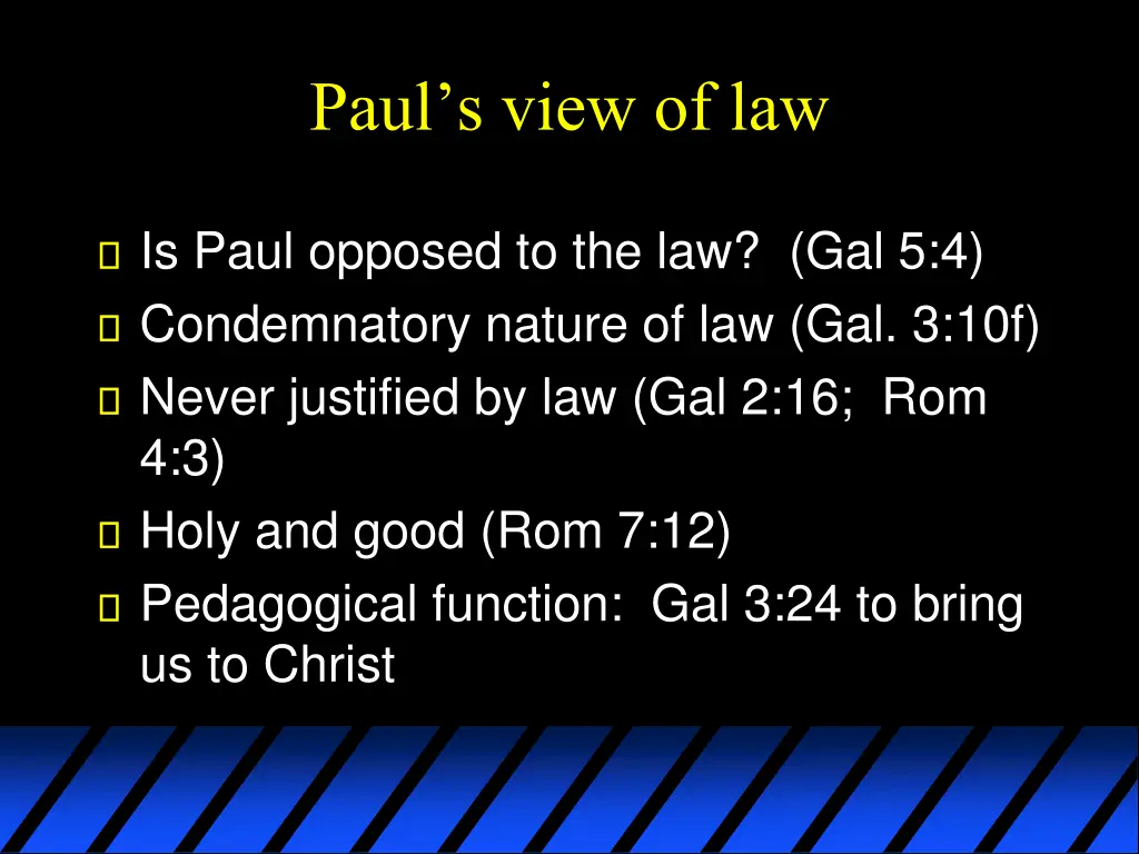 paul s view of law