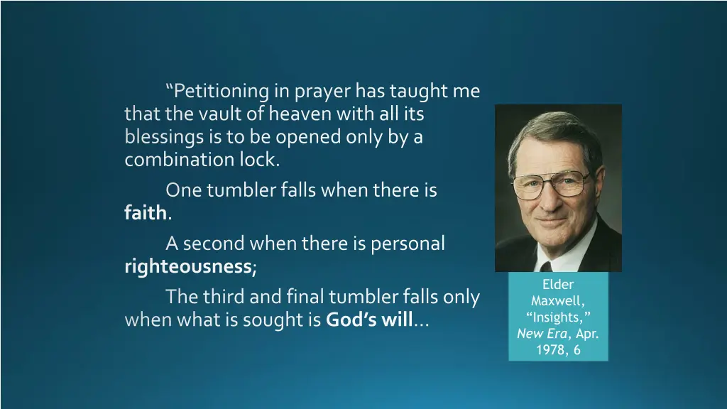 petitioning in prayer has taught me that