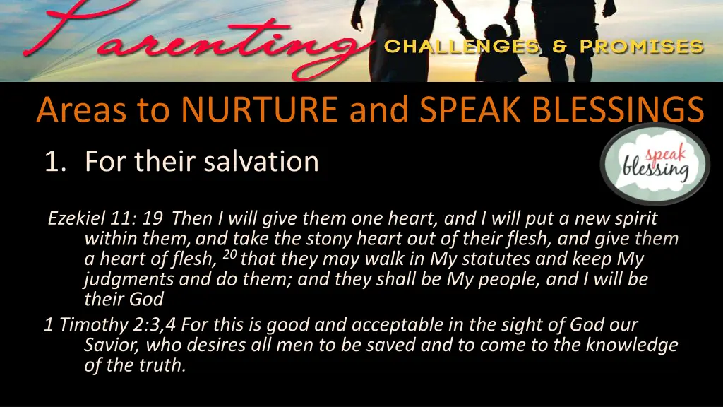 areas to nurture and speak blessings 1 for their