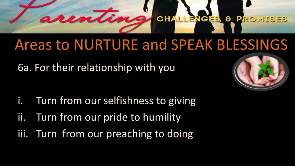 areas to nurture and speak blessings 11