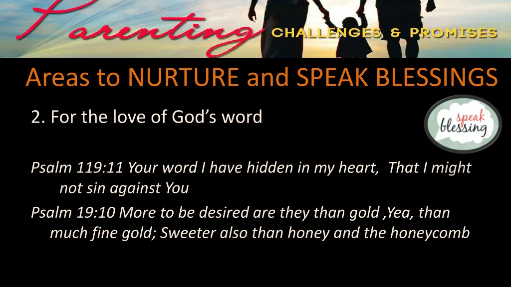 areas to nurture and speak blessings 3