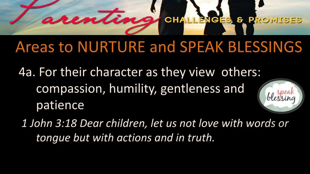 areas to nurture and speak blessings 7