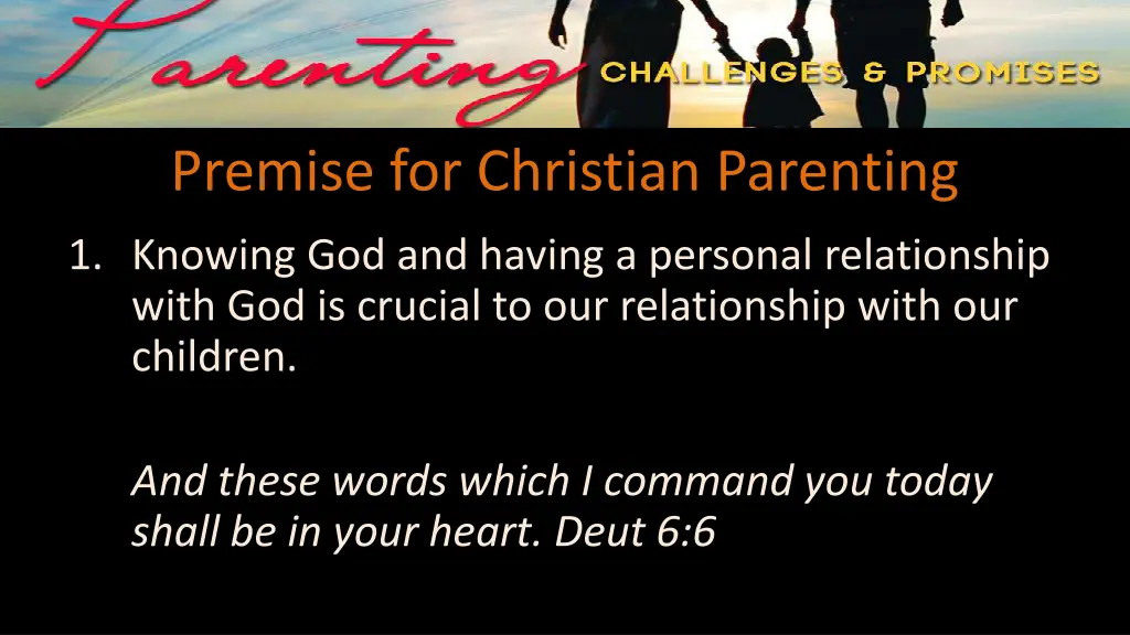 premise for christian parenting