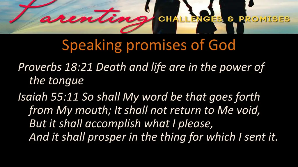 speaking promises of god