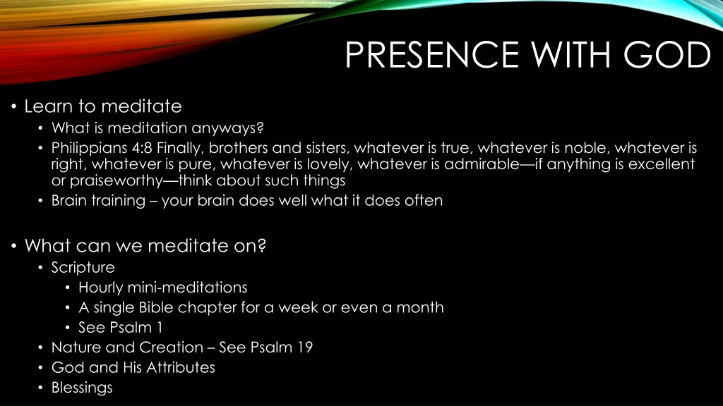 presence with god 1