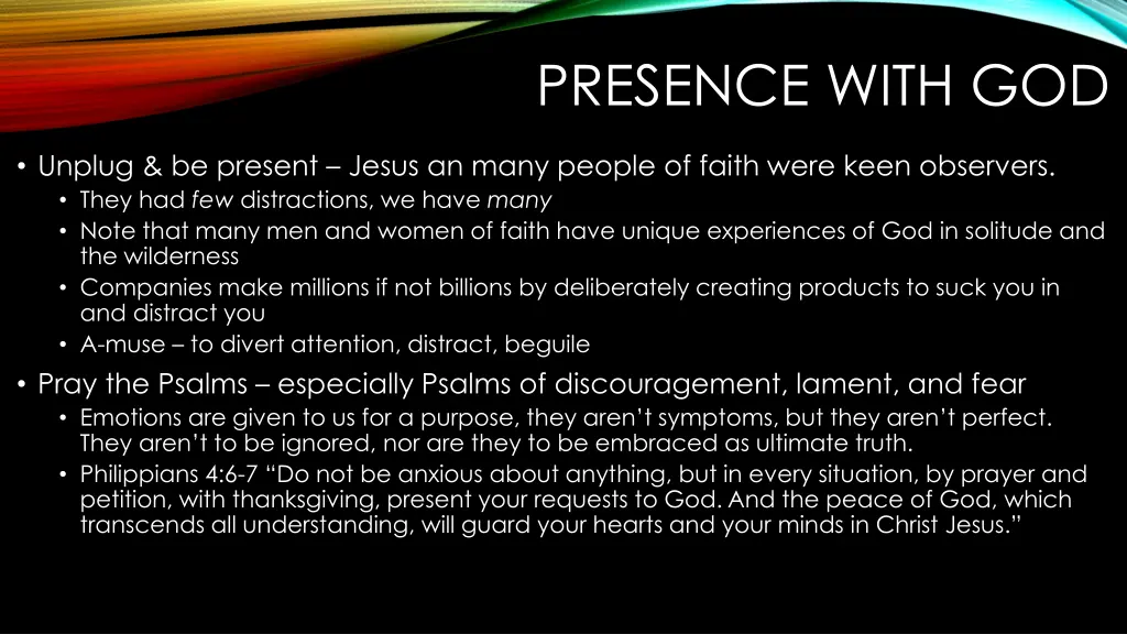 presence with god